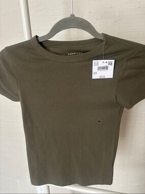 NWT American Brand Olive Green Crewneck Tee